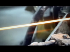 Um vídeo da moldação contínua